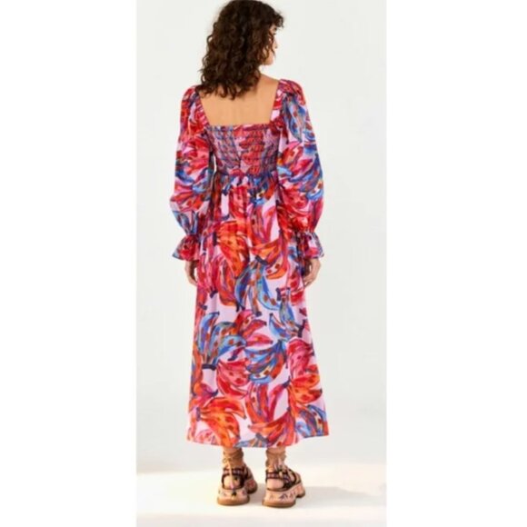 FARM RIO Colorful Bananas Puff Sleeve Maxi Dress - Picture 2 of 10